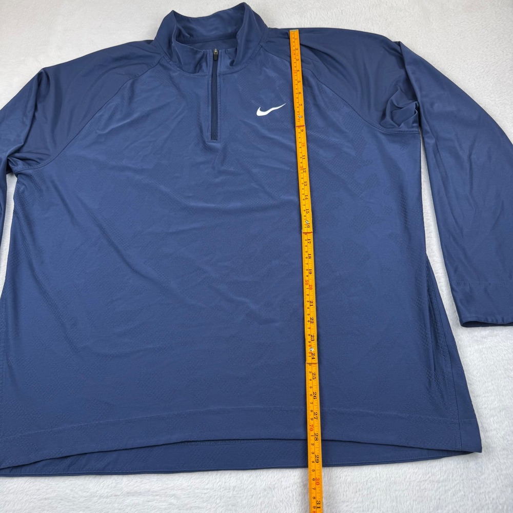 Nike Dri-FIT ADV Quarter-Zip Pullover Mens 2XL Navy Blue Tonal Camo - Picture 6 of 16